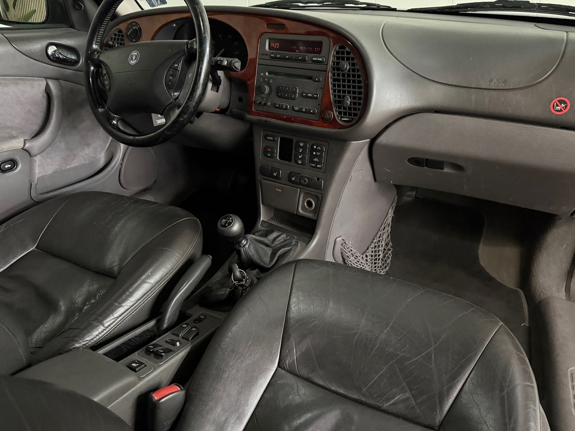 Saab 9-3 2.0 Turbo SE Airco, Ledere bekleding, LMV, Auto's, Saab, Gebruikt, 4 cilinders, Blauw, Bedrijf