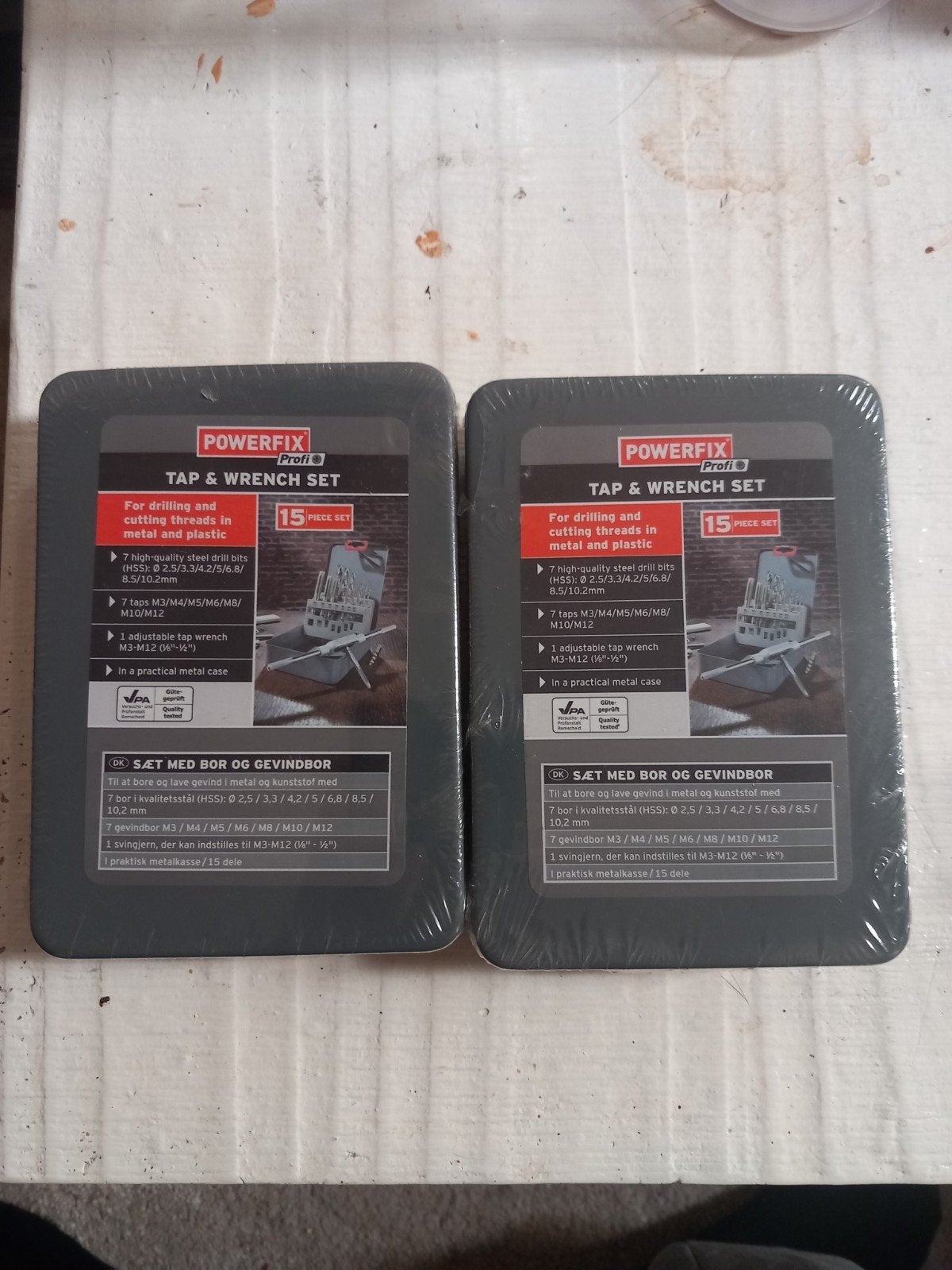 POWERFIX Profi Tap & Wrench Set - 15-delig, Ophalen of Verzenden, Nieuw, Gereedschapsset, Overige merken