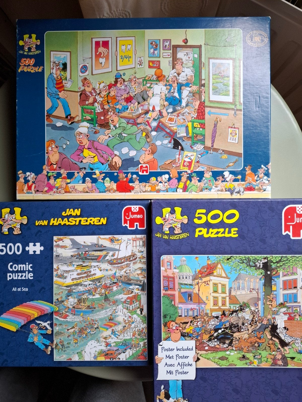 Jan van Haasteren puzzels 3 x 500 stukjes, Ophalen, 500 t/m 1500 stukjes
