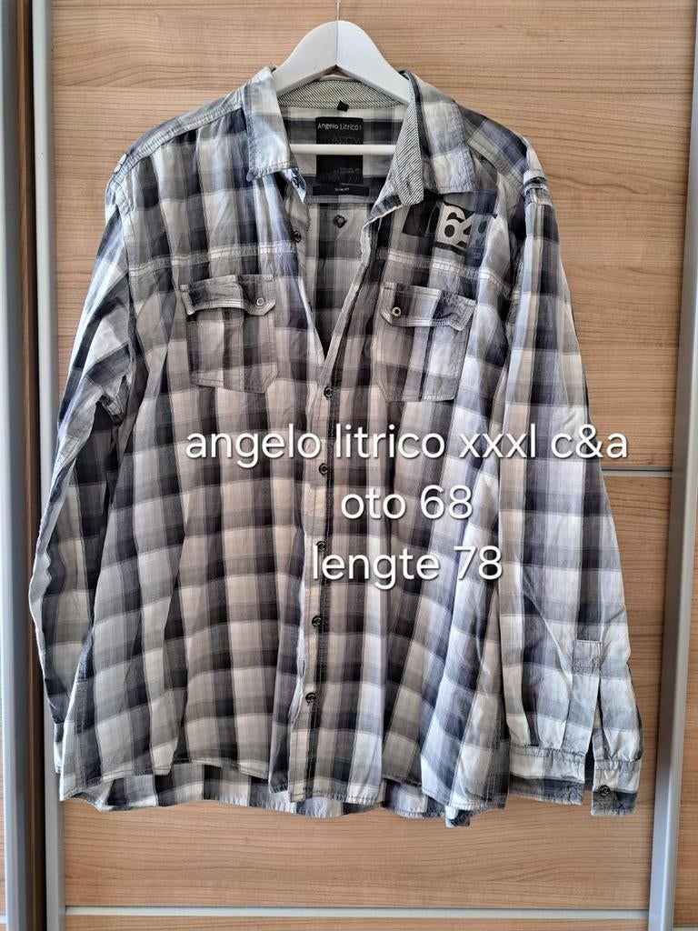 Angelo Litrico C&A Geruit Overhemd XXXL, Kleding | Heren, Overhemden, Angelo Litrico, Ophalen of Verzenden, Zo goed als nieuw