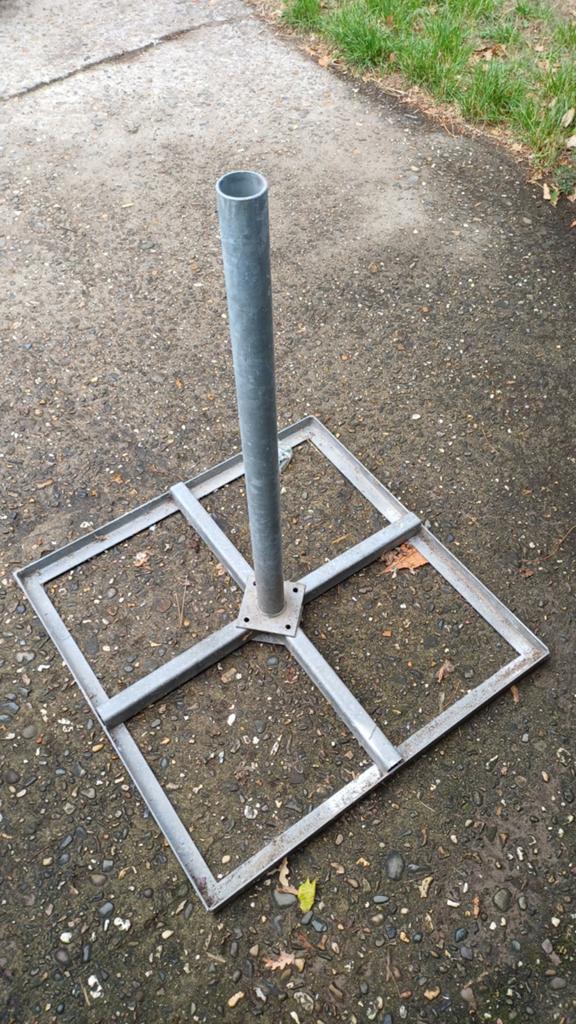 Robuuste parasolvoet gegalvaniseerd., Tuin en Terras, Parasols, Ophalen of Verzenden, Gebruikt, Minder dan 1 meter, Parasolvoet