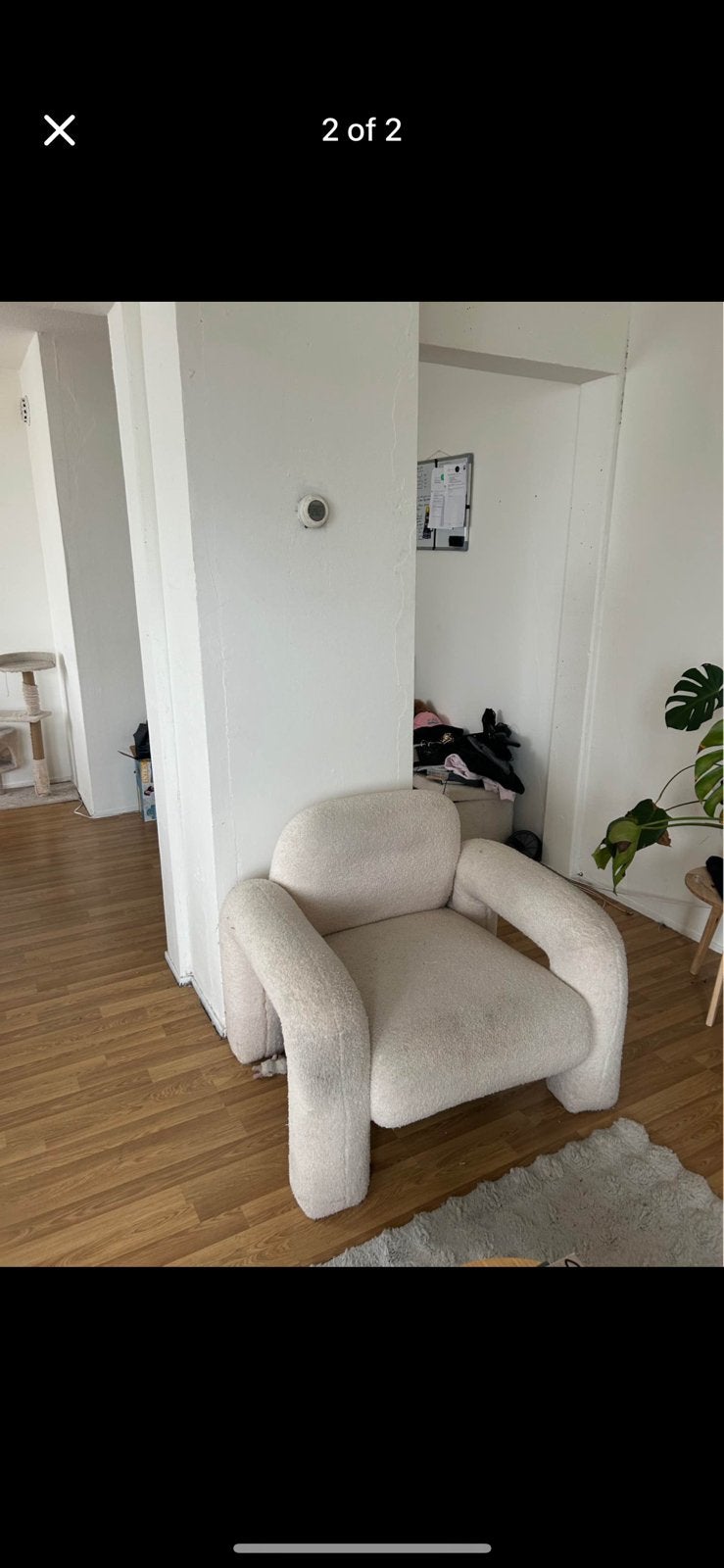 Teddy stoel wit VANDAAG WEG, Ophalen, Minder dan 50 cm
