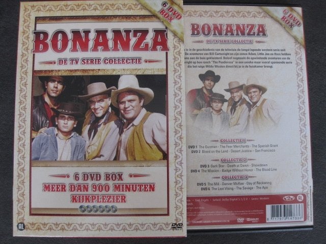BONANZA - DE TV SERIE COLLECTIE in originele 6 DVD BOX, Alle leeftijden, Ophalen, Zo goed als nieuw