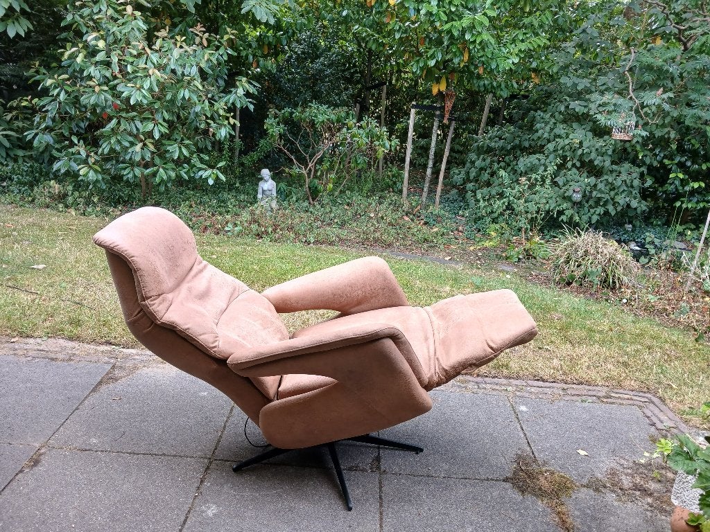 Relax fauteuil elektrisch draaibaar leer comfortabel, Huis en Inrichting, Ophalen, Zeer comfortabel, 50 tot 75 cm, Leer