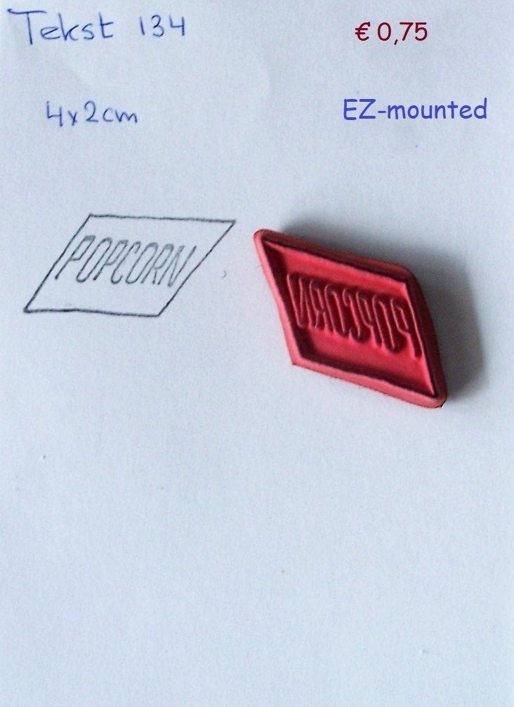 Tekst 134 EZ-mounted stempel, Hobby en Vrije tijd, Stempelen, Ophalen of Verzenden, Gebruikt, EZ-mounted stempel