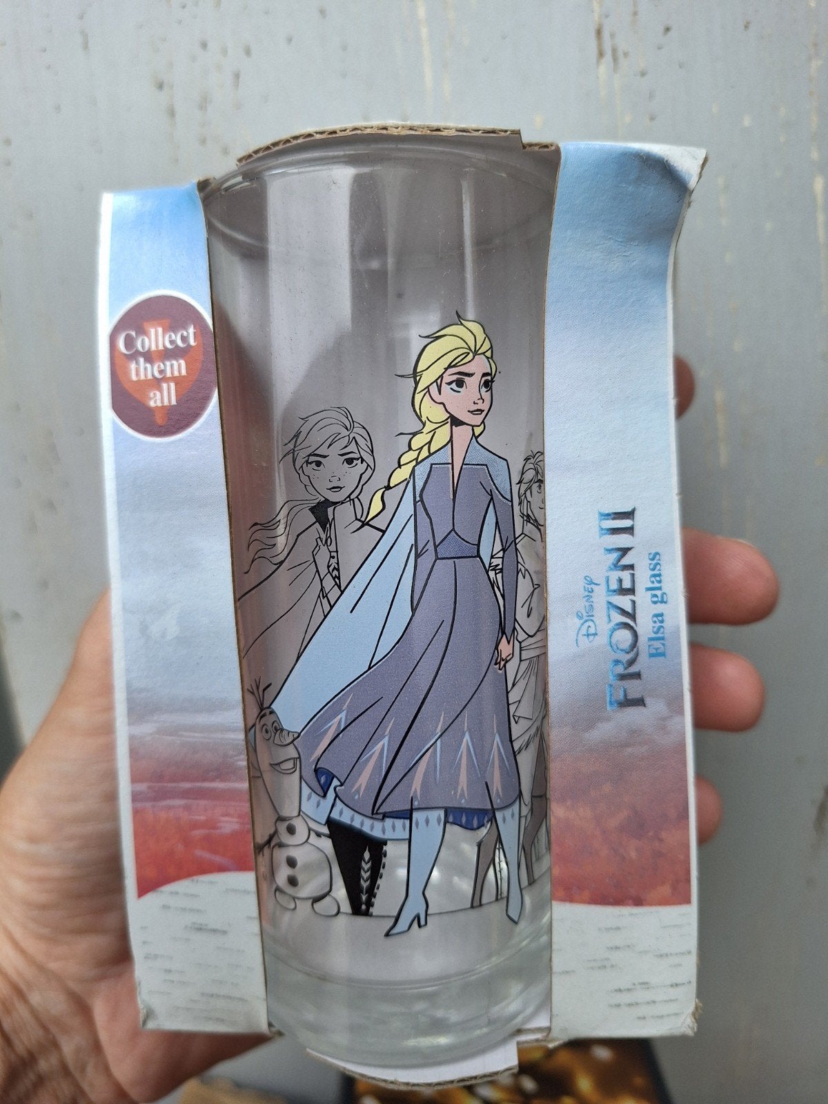 25 Nieuwe Frozen / Elza disney glazen in verpakking, Ophalen of Verzenden, Nieuw, Glas, Meerkleurig
