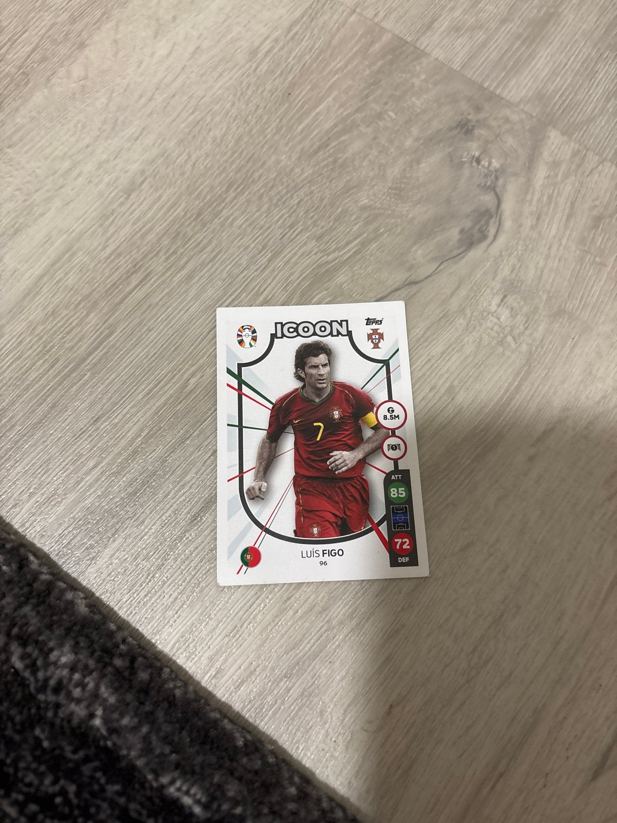 Luis Figo Icon Topps Voetbal Spelerskaart, Ophalen, Zo goed als nieuw, Buitenlandse clubs, Spelerskaart