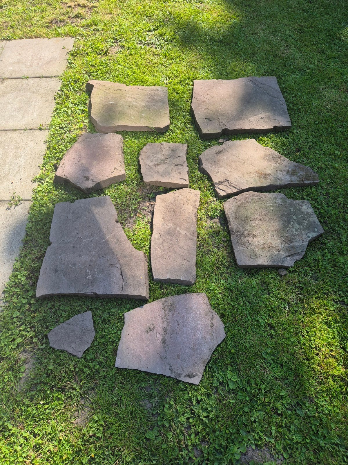 Natuurstenen flagstones voor tuin of terras, Gebruikt, Ophalen of Verzenden, Terrastegels, Natuursteen
