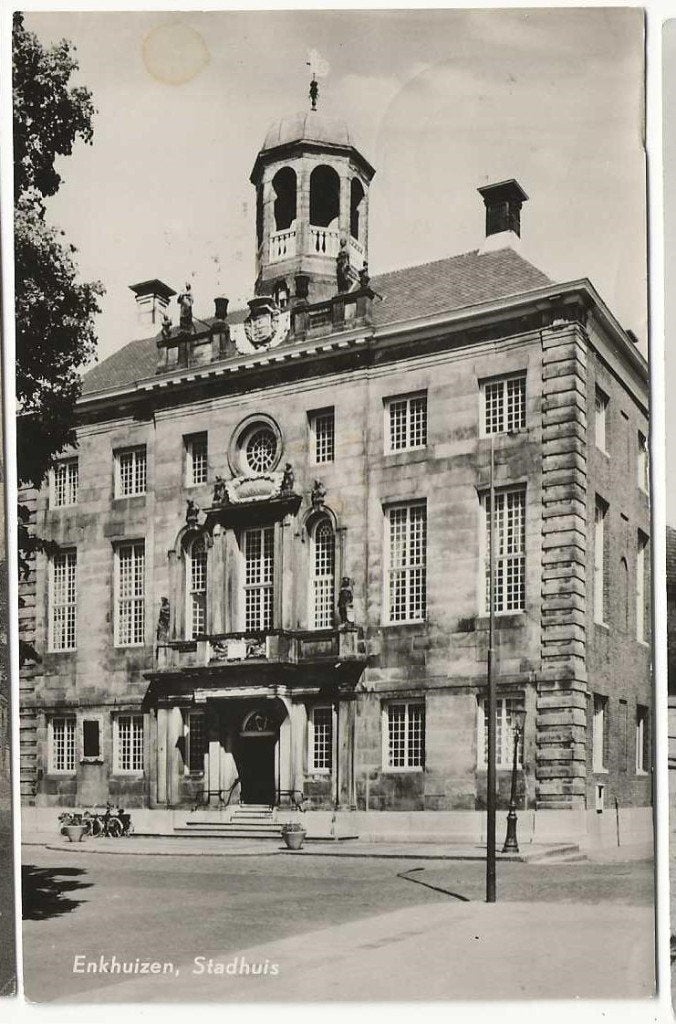 Enkhuizen-333   Stadhuis, Verzenden, 1940 tot 1960, Gelopen, Noord-Holland