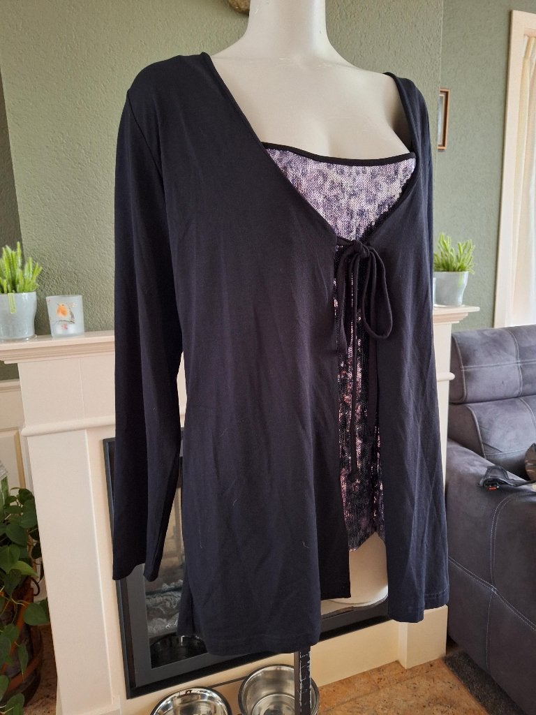 Yoek 2 in 1 top en vest M 44 46, Yoek, Verzenden, Zwart, Maat 46/48 (XL) of groter