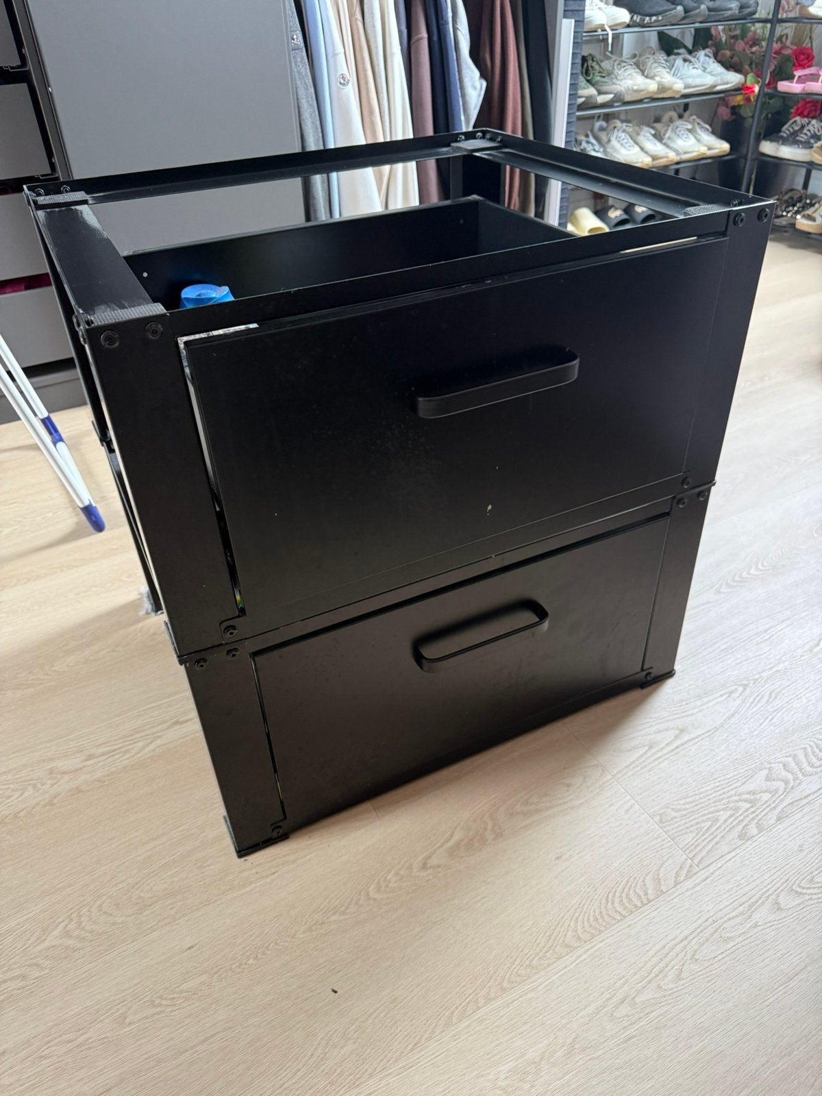 2x Vonia wasmachine & droger verhogers – met lade zwart, Witgoed en Apparatuur, Ophalen, Zo goed als nieuw