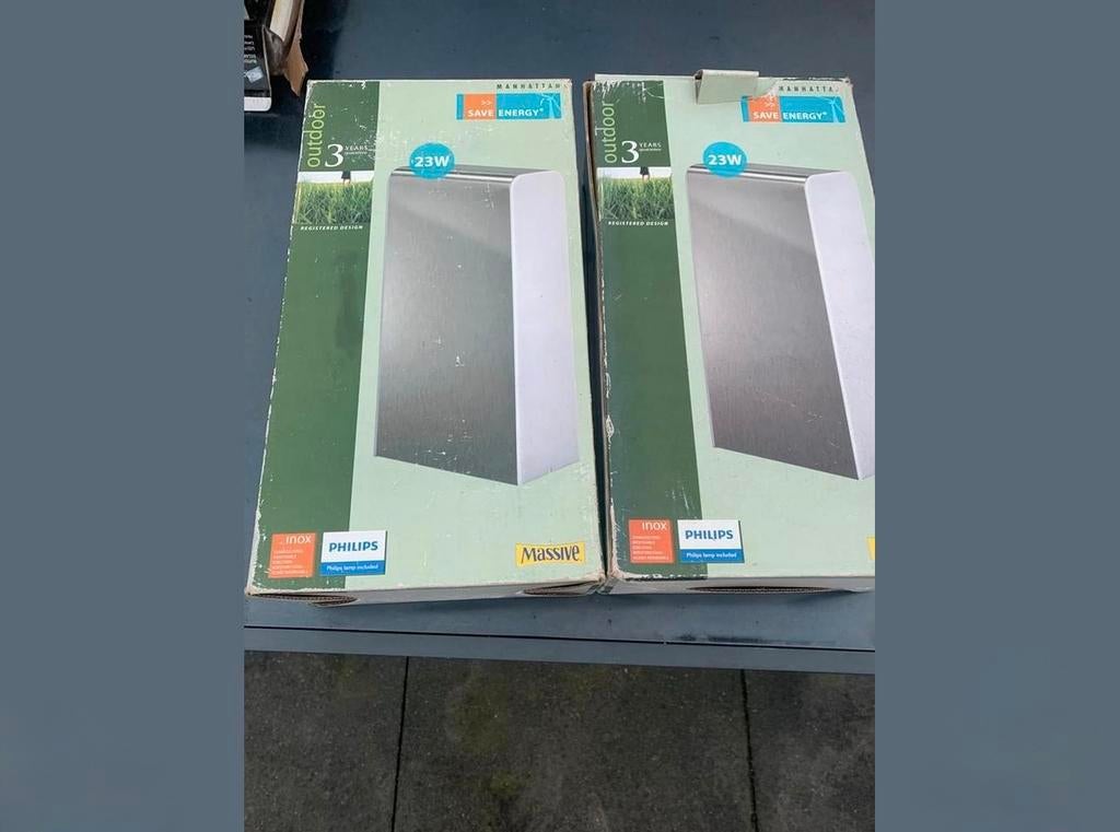 Philips Massive Manhattan Buitenlamp 23W -, Ophalen, Zo goed als nieuw
