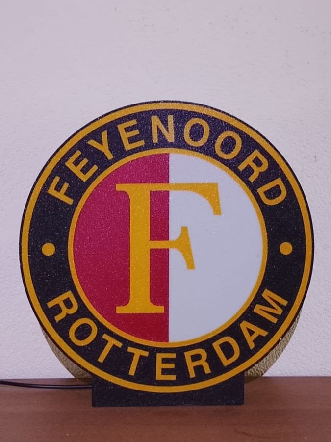 Feyenoord LED Lamp - Uniek Lichtdecoratie, Ophalen of Verzenden, Nieuw, Lichtbak of (neon) lamp