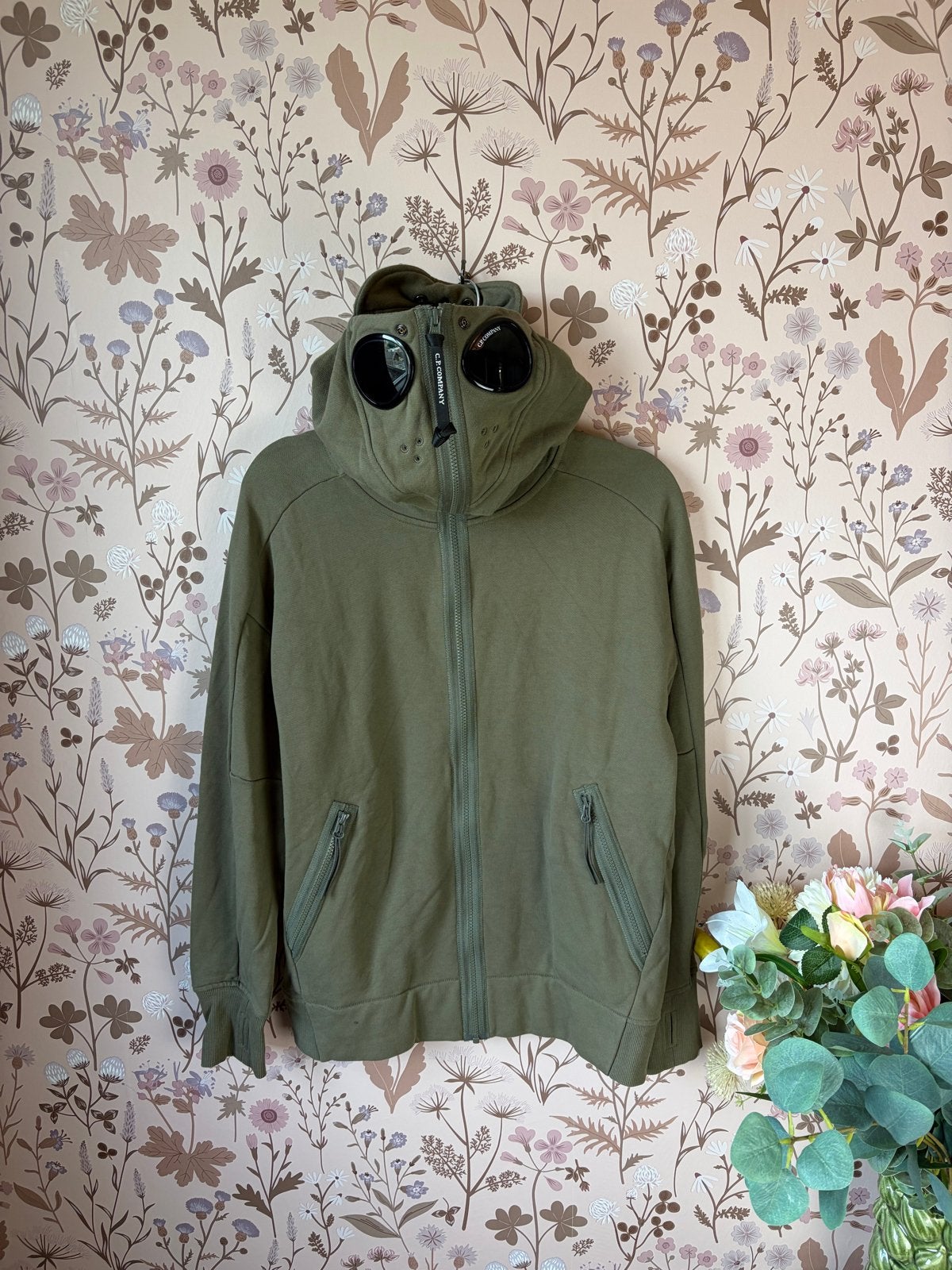 CP Company Hoodie met Goggles - Maat M - Zo goed als nieuw, Ophalen of Verzenden, Zo goed als nieuw, Maat 48/50 (M), Groen