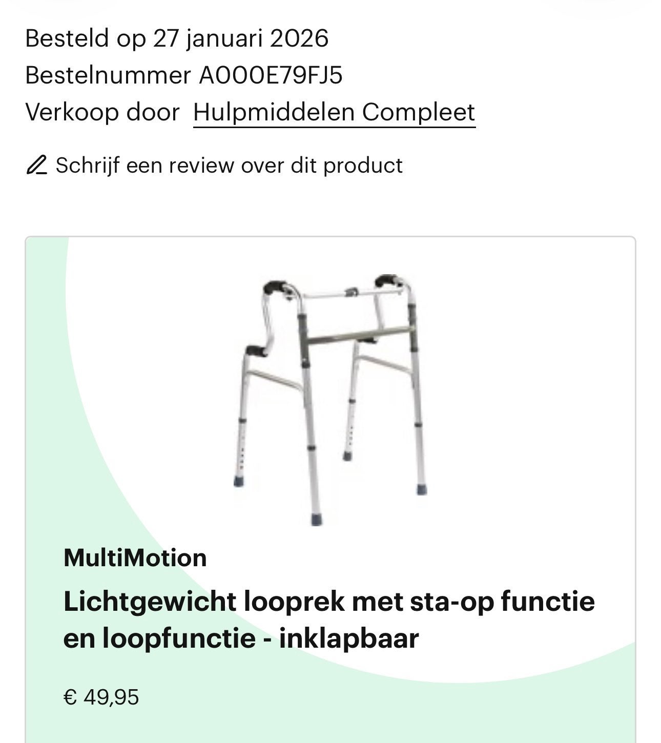 MultiMotion Lichtgewicht looprek sta-op / loopfunctie, Ophalen of Verzenden, Opvouwbaar, Nieuw