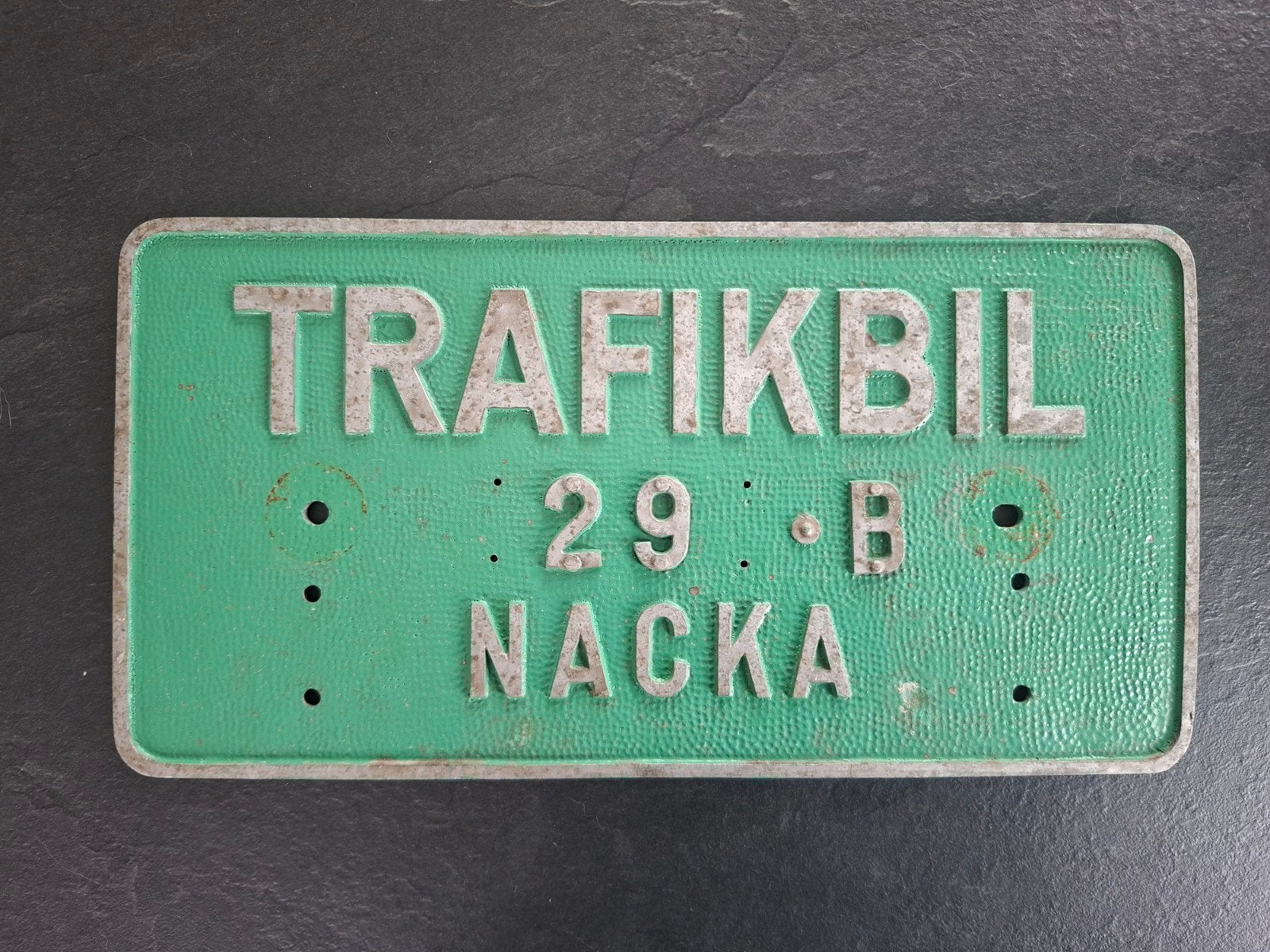Zweeds Transport registratiebordje jaren 50, Ophalen of Verzenden, Gebruikt, Auto's
