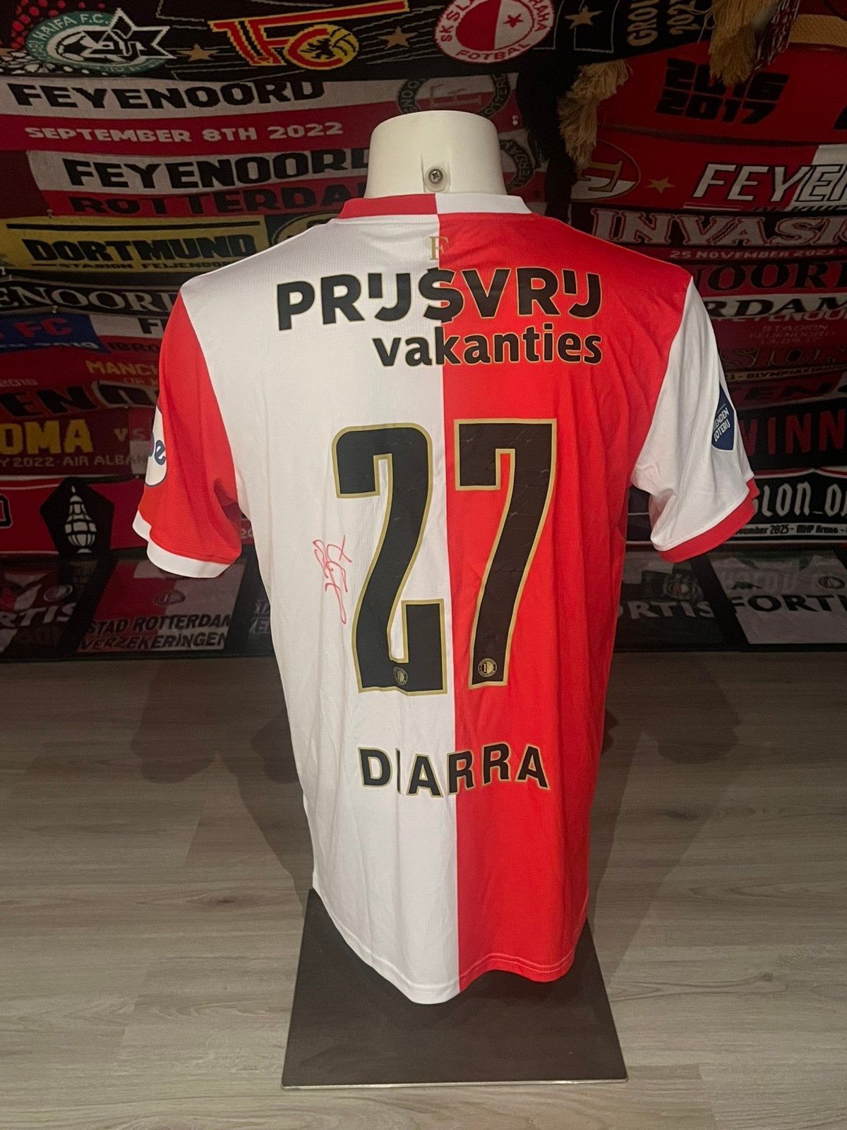 Matchworn + Gesigneerd shirt Diarra, Ophalen of Verzenden, Gebruikt, Feyenoord, Shirt