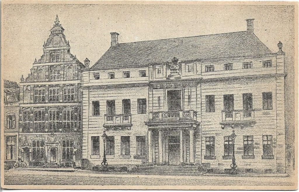 Deventer- -Stadhuis met Politiebureau., Ophalen of Verzenden, 1920 tot 1940, Ongelopen, Overijssel