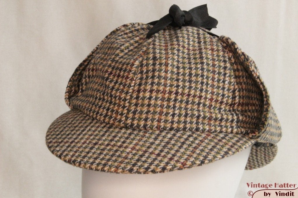 nieuwe deerstalker Sherlock Holmes pet groen/bruin 58 t/m 61, Kleding | Heren, 60 cm (XL, 7½ inch) of meer, Nieuw, Ophalen of Verzenden