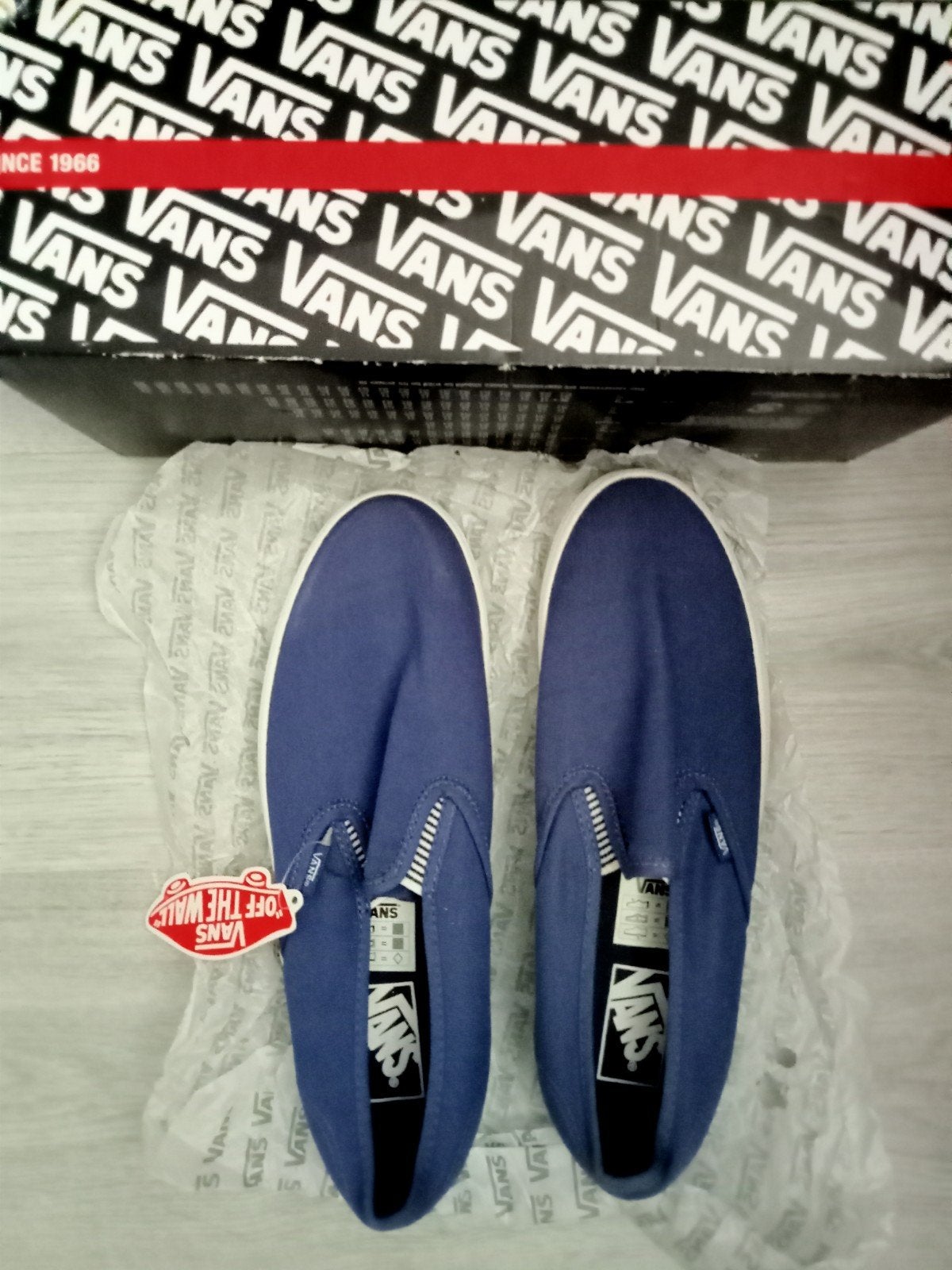Nieuwe/Ongedragen Vans Instappers Maat 43, Loafers, Blauw, Nieuw, Ophalen of Verzenden