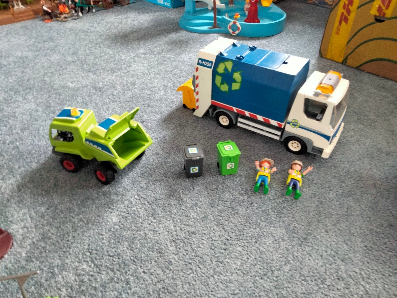 Vuilniswagen en afvalwagen van Playmobil., Kinderen en Baby's, Speelgoed | Playmobil, Ophalen of Verzenden