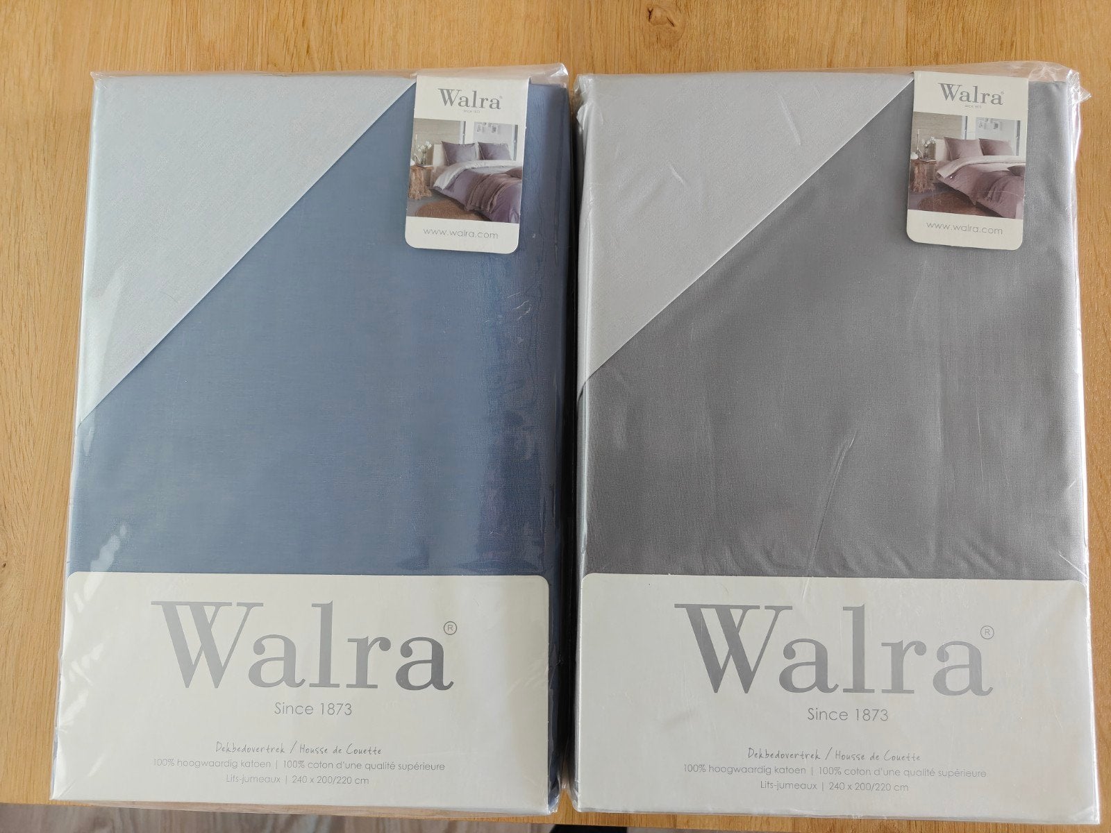 Nieuw 2x Walra Dekbedovertrek Lits-jumeaux 240x200/220 cm Ka, Huis en Inrichting, Ophalen, Dekbedovertrek, Katoen, Nieuw