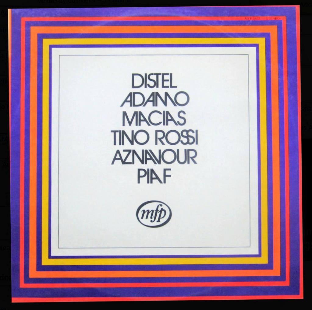 LP  DISTEL - ADAMO - MACIAS - ROSSI - AZNAVOUR - PIAF, Ophalen of Verzenden, Gebruikt, 12 inch