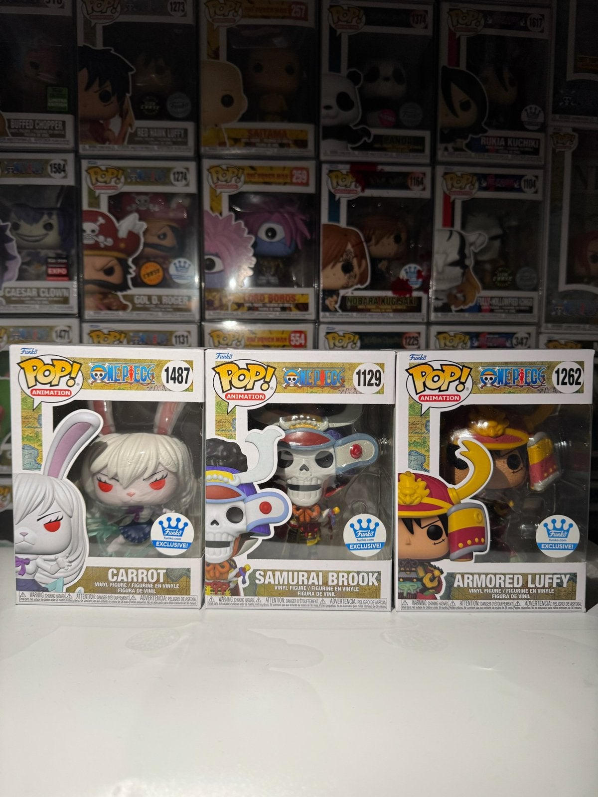 Funko Pop! One Piece: Carrot, Samurai Brook, Armored Luffy, Ophalen of Verzenden, Nieuw, Jongen of Meisje