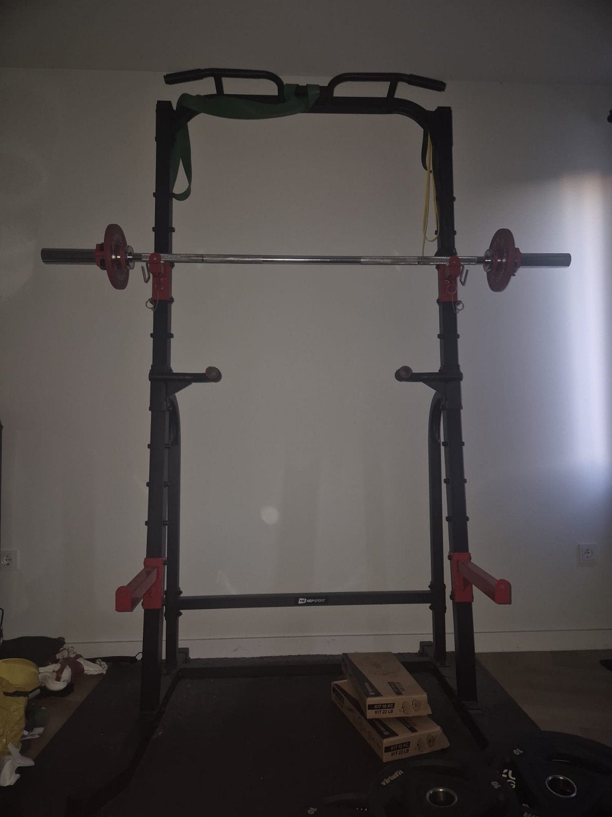Home Gym Set – Power Rack, Bench, Weights, Dumbbells, Bike, Ophalen, Gebruikt, Benen, Dumbbell