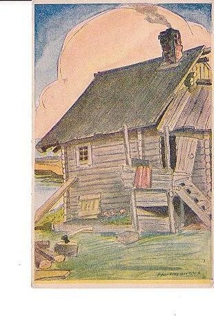 Ansichtkaart 	Huis	Oost-Karelië (Rusland)				ongelopen, Verzenden, 1940 tot 1960, Ongelopen, Gebouw