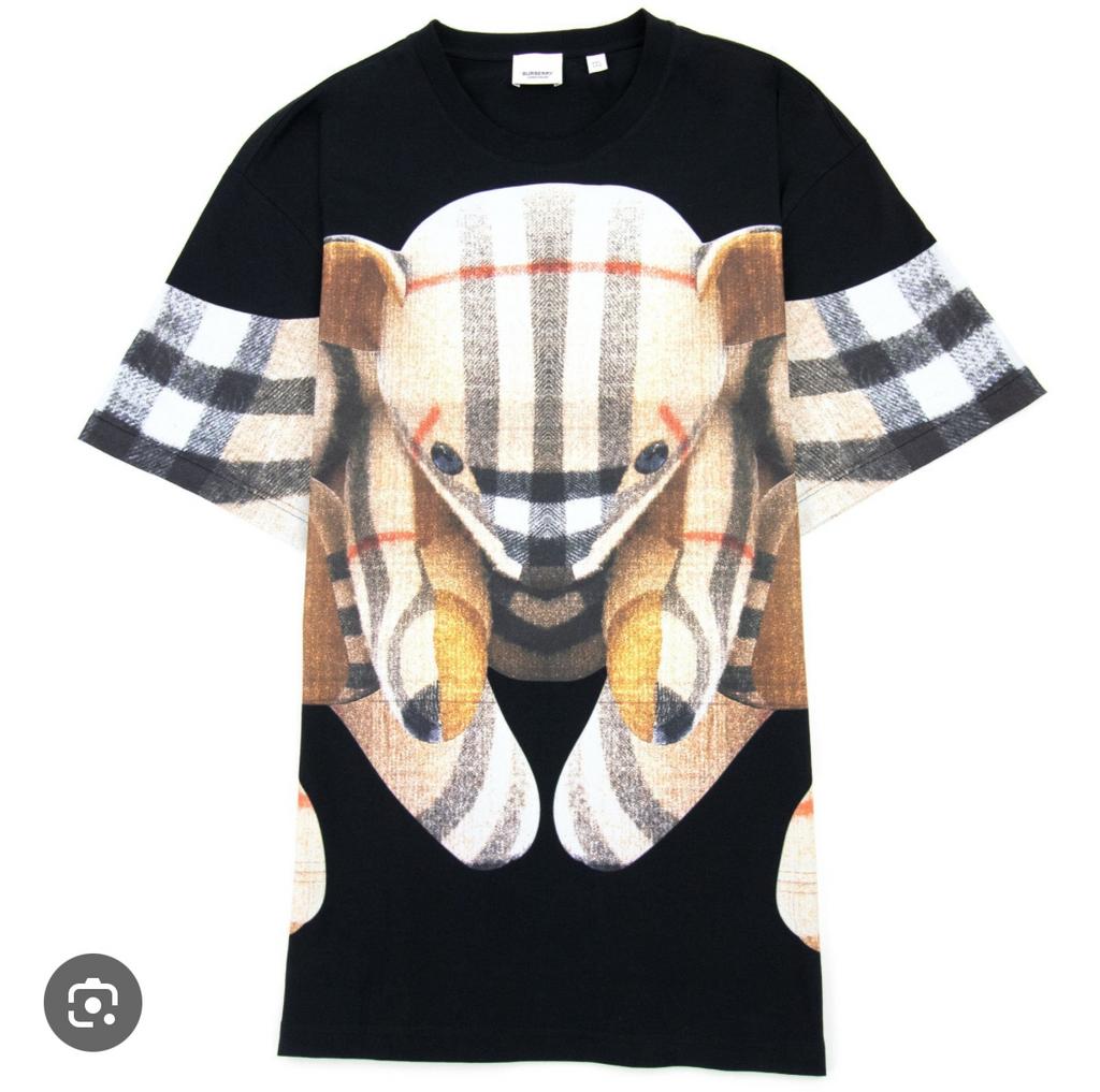 Burberry Thomas bear print oversized T-shirt, Ophalen of Verzenden, Zo goed als nieuw, Overige maten, Zwart