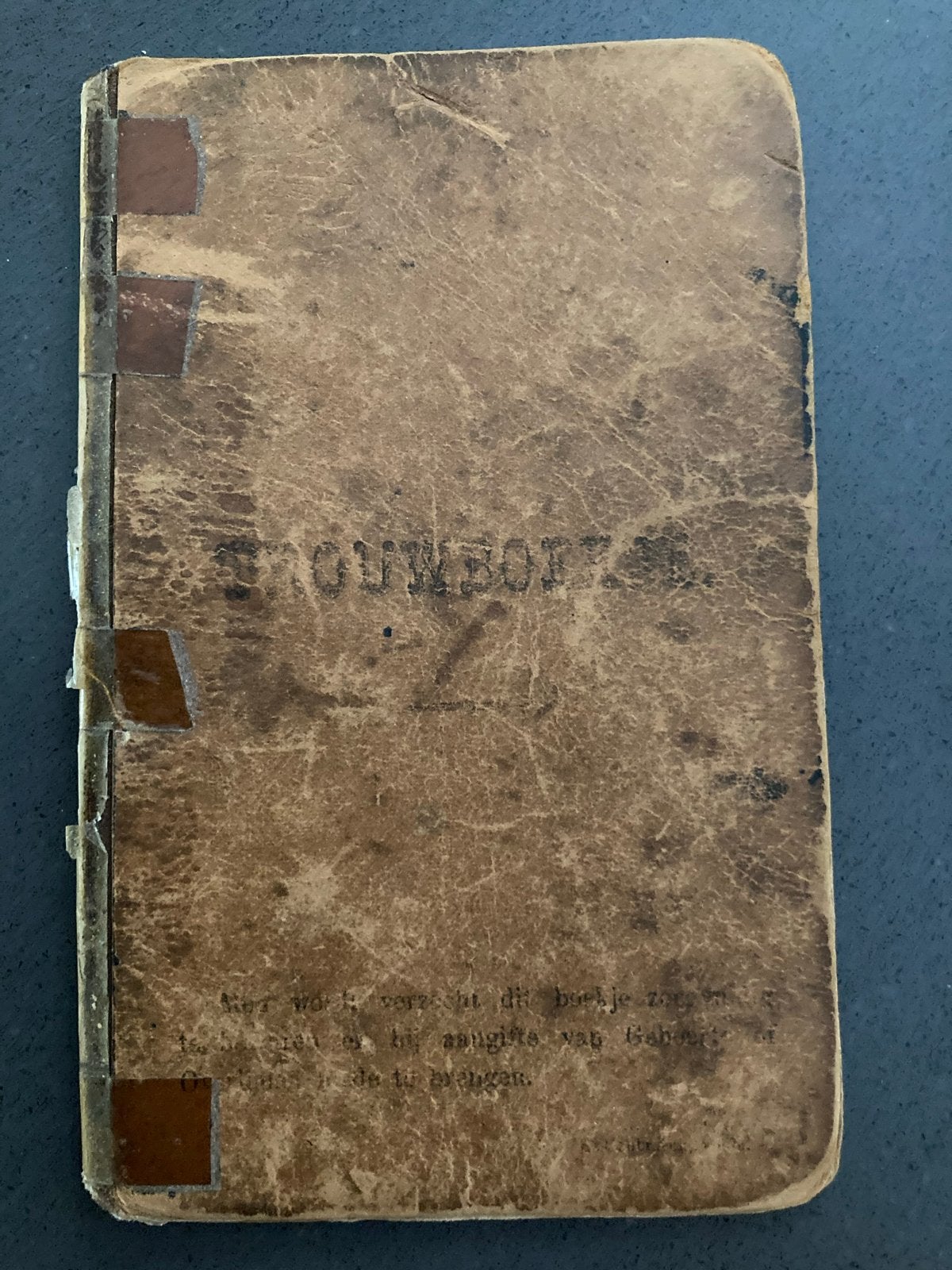 Oud Huwelijksboekje Bergen Limburg 1910 - Antiek Document, Ophalen of Verzenden