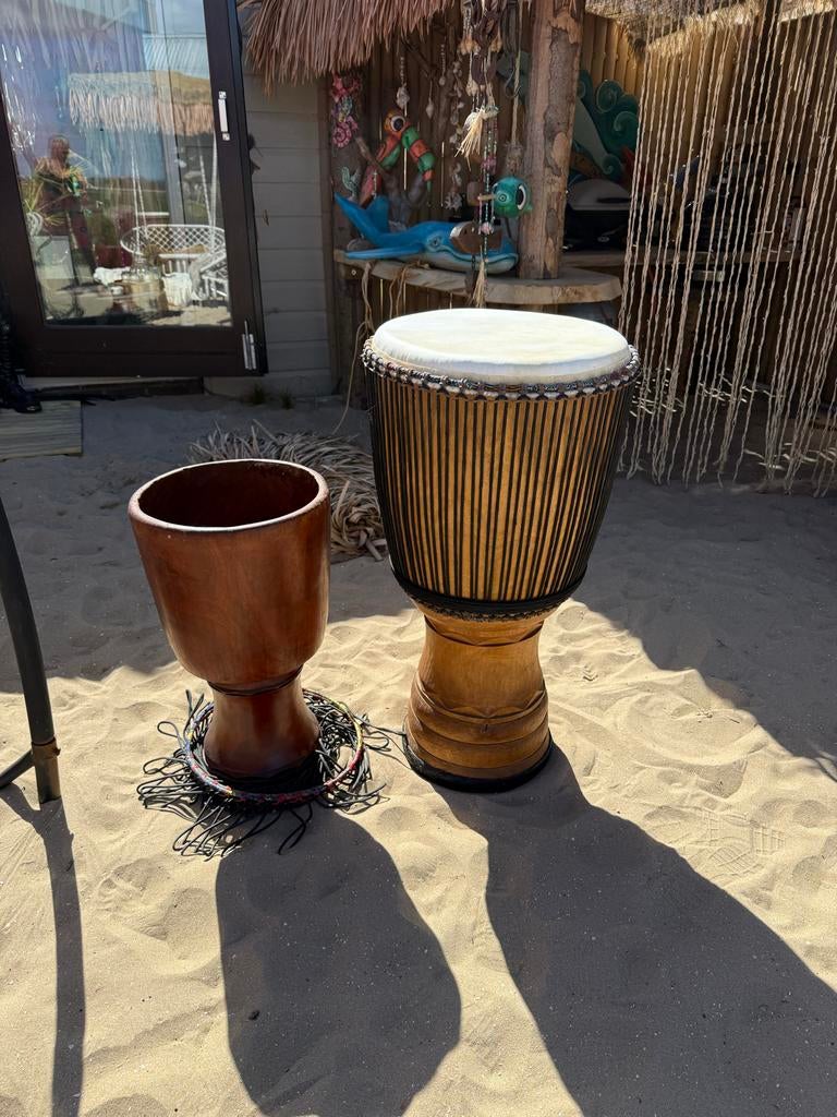 Grote Stiggelbout Djembe - Handgemaakt en Krachtig Geluid, Muziek en Instrumenten, Percussie, Ophalen, Zo goed als nieuw, Trommel