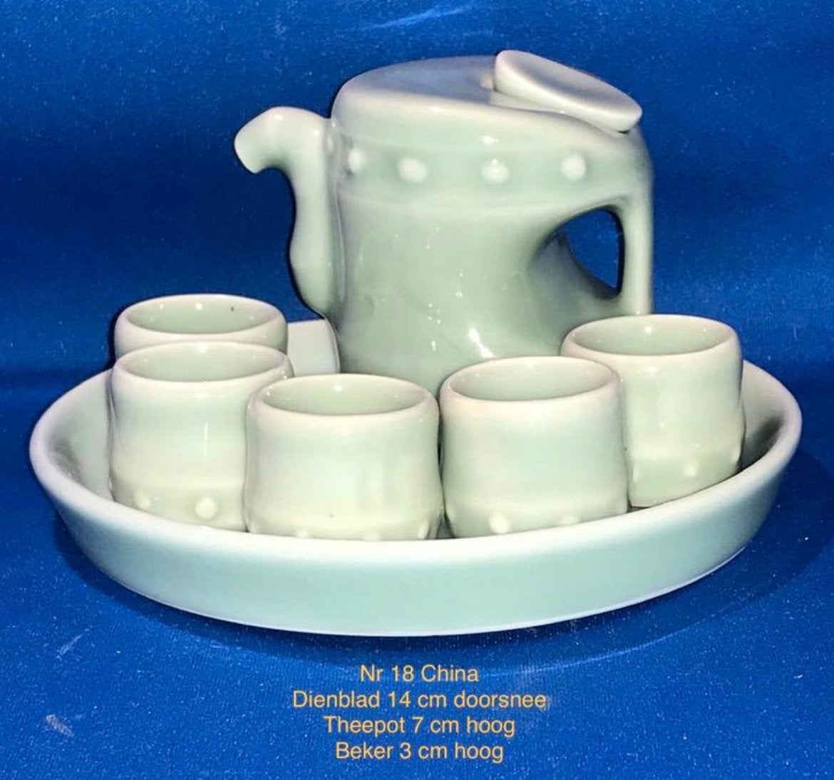 Chinees theeservies met theepot en kopjes, Antiek en Kunst, Antiek | Servies compleet, Ophalen of Verzenden