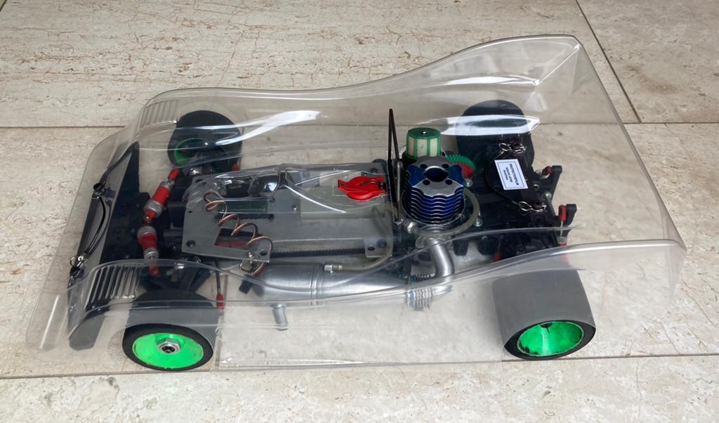 Vintage BMT 891 1:8 4WD racecar Novarossi Rex350 nitro motor, Gebruikt, Verzenden, Auto onroad, Nitro