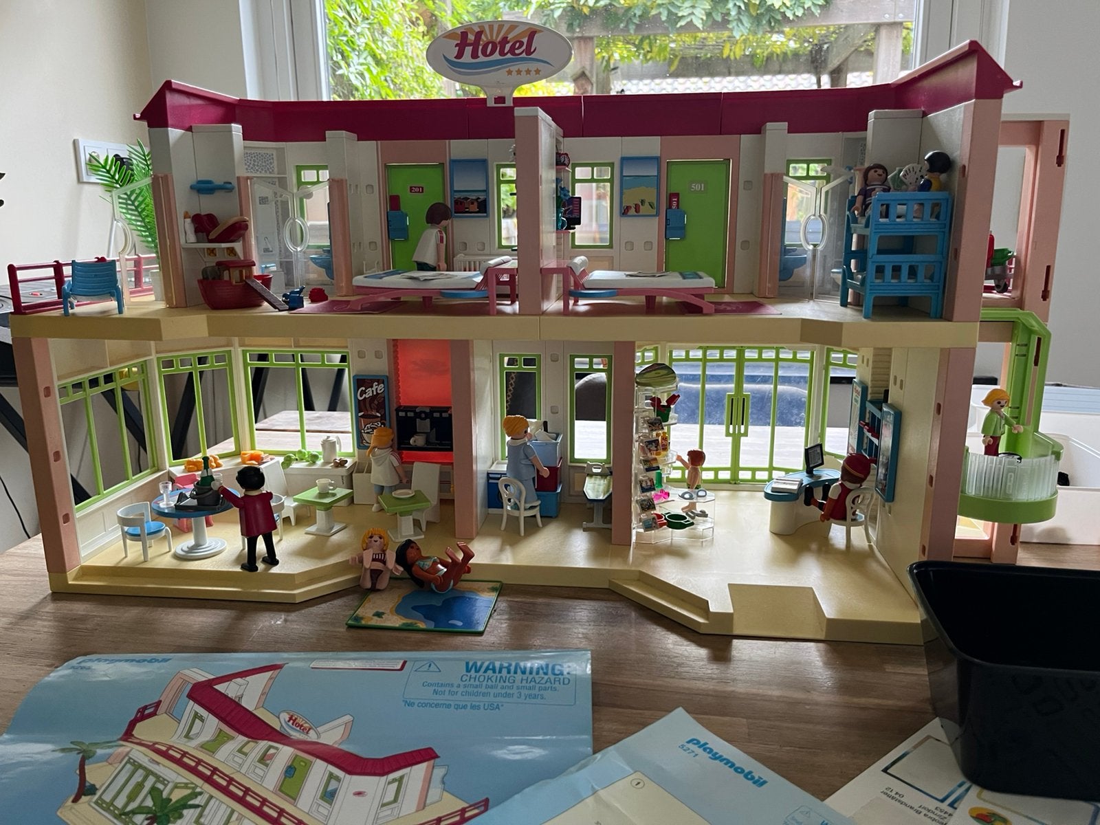 Playmobil familiehotel 5265 met extra’s, Kinderen en Baby's, Speelgoed | Playmobil, Gebruikt, Gebouw, Complete set, Ophalen of Verzenden
