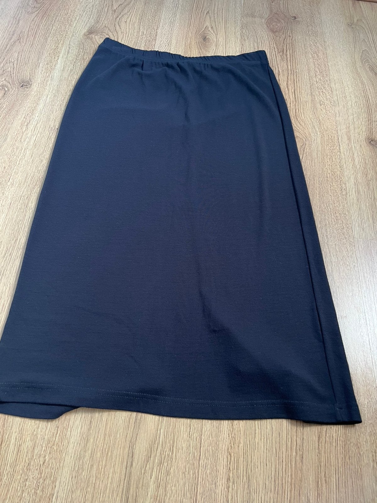 Lanaby’s jersey donkerblayw rokje viscoxe m midi, Kleding | Dames, Maat 38/40 (M), Blauw, Lanabys, Ophalen of Verzenden