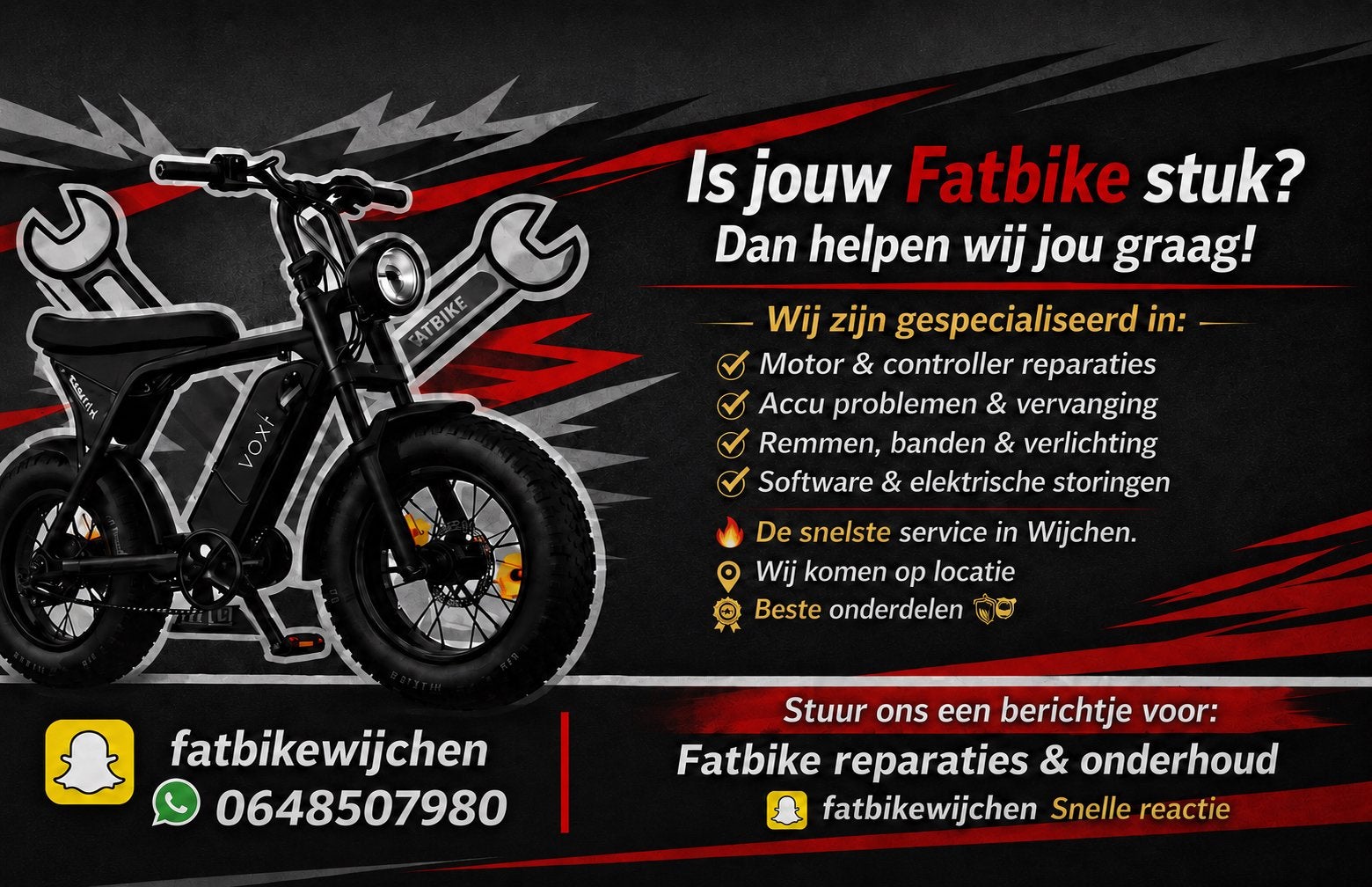 Fatbike onderhoud en reparaties aan huis., Diensten en Vakmensen, Fietsenmakers en Bromfietsenmakers, Mobiele service, Fietsreparatie