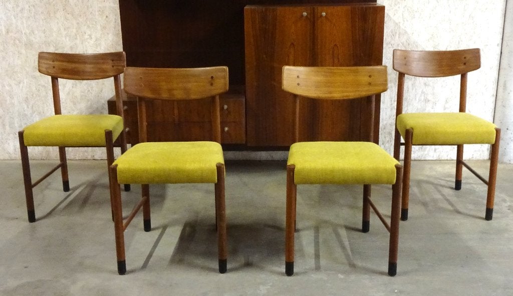 4 Retro vintage Deense eetkamerstoelen stoel Børge Mogensen, Huis en Inrichting, Ophalen, Overige materialen, Overige kleuren
