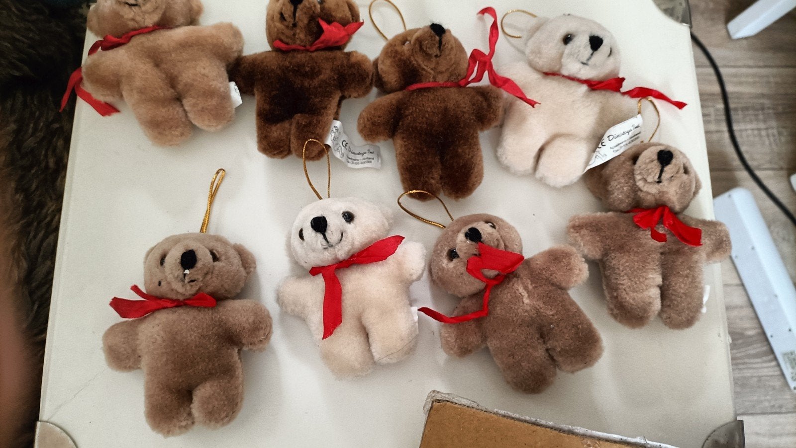Set van 8 kleine beertjes knuffels, Gebruikt, Beer, Ophalen of Verzenden, Met kleding of accessoire