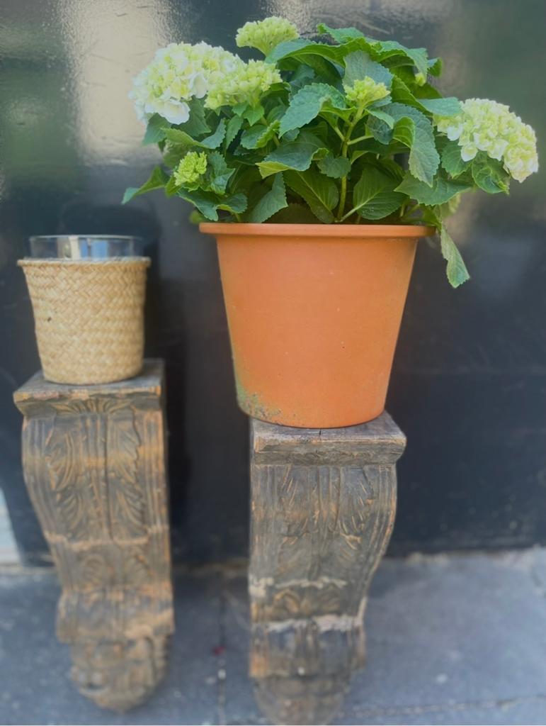 AANBIEDING: Oude houten balusters v planten of windlichten, Ophalen of Verzenden