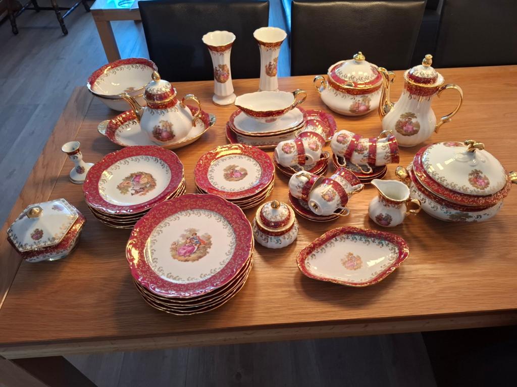 Prachtig Bavaria 22 Karaat Goud Servies - Handarbeid, Ophalen