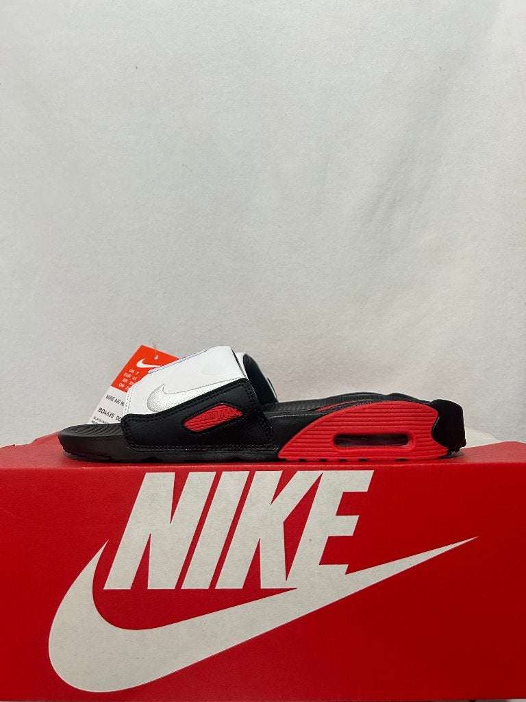 NIEUW + DOOS Maat 41 - Nike Air Max 90 Slide Black Chile Red, Slippers, Verzenden, Zwart, Nike