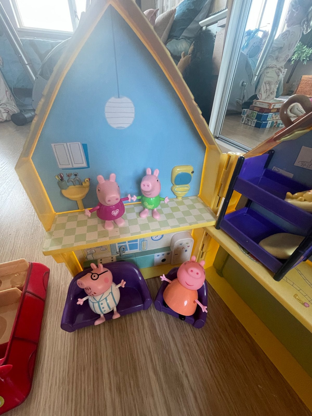 Peppa Pig Speelhuis met Familie en Auto, Ophalen, Gebruikt, Poppenhuis
