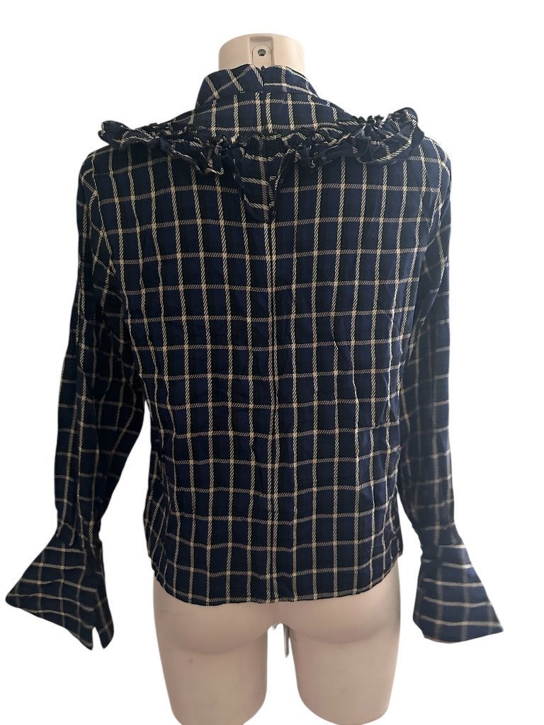 Ivy & Oak shirt lange mouw M, Blauw, Ophalen of Verzenden, Zo goed als nieuw, Onder de knie