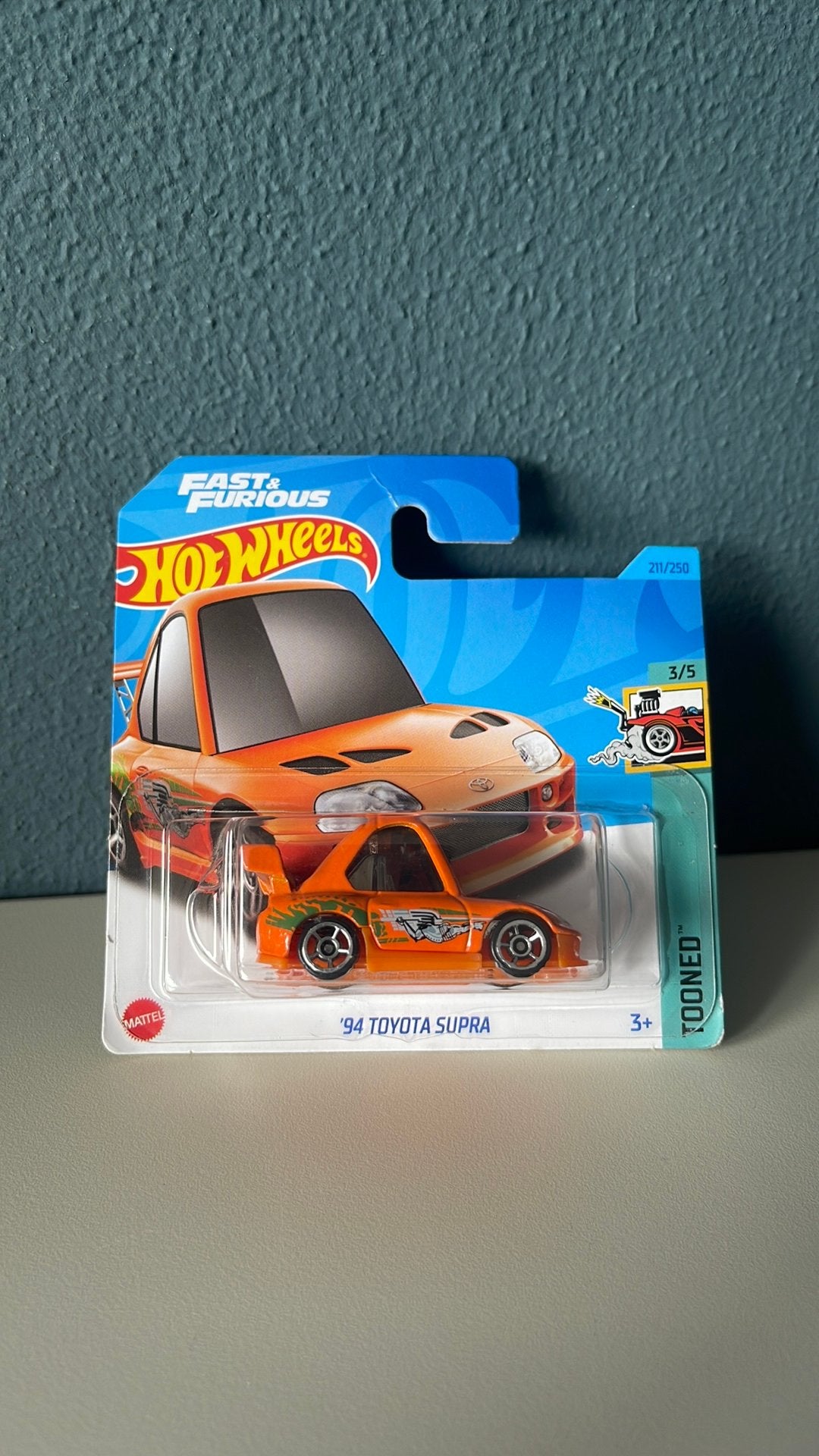 Hotwheel, ‘94 toyota supra fast&furious, Ophalen of Verzenden, Zo goed als nieuw, Auto