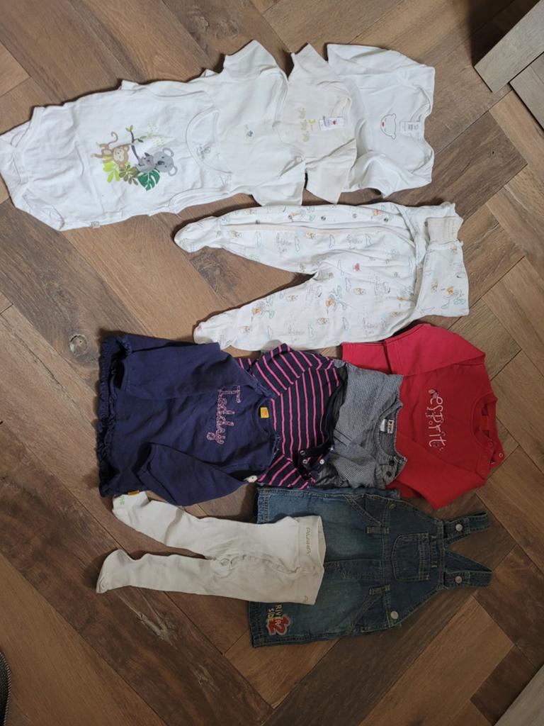 Babykleding pakket maat 74 rompers, pj's, jurkjes en meer, Ophalen, Gebruikt, Diverse merken, Jongetje of Meisje