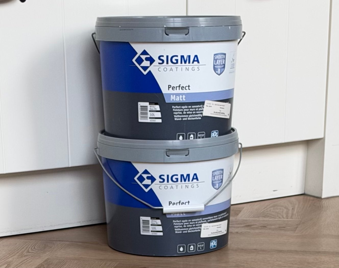 Sigma Coatings Perfect Matt Verf - 2x10L RAL 9010!!, Ophalen, Wit, Nieuw, Verf