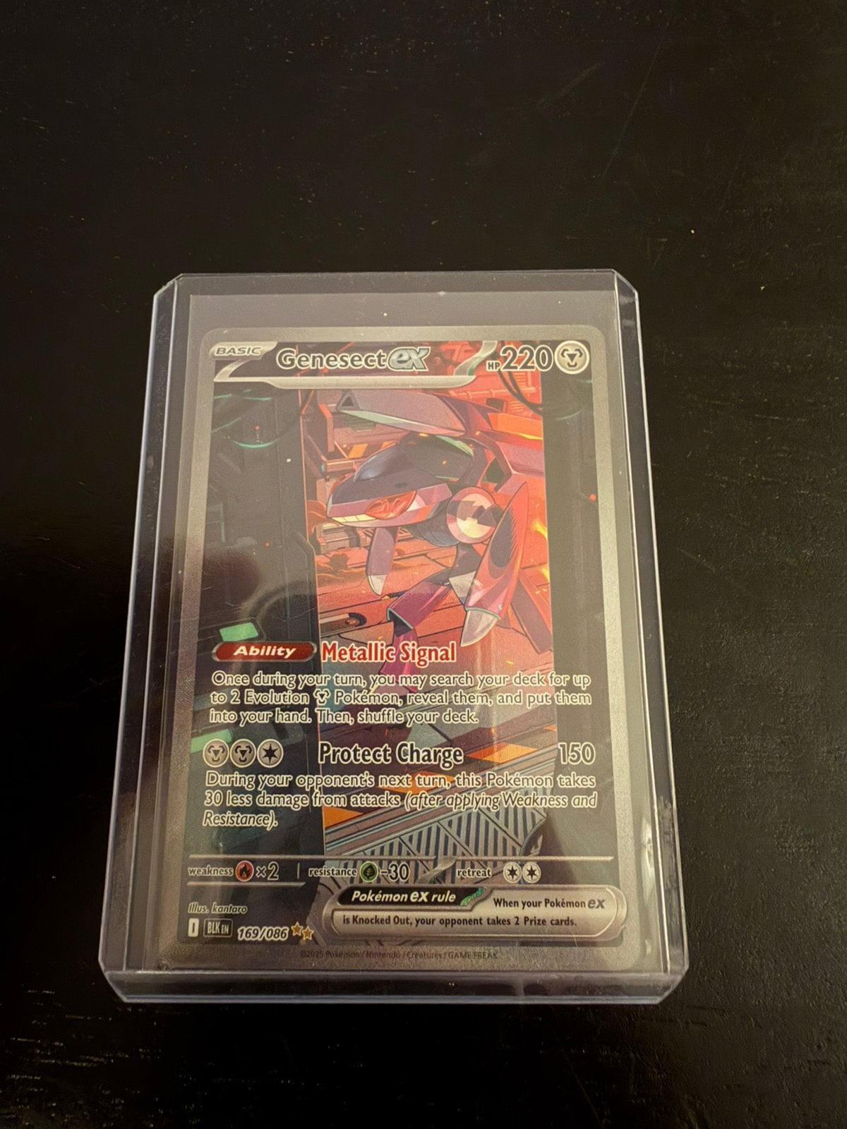 Pokemon Genesect EX BLK 169, Hobby en Vrije tijd, Verzamelkaartspellen | Pokémon, Ophalen of Verzenden, Zo goed als nieuw, Losse kaart