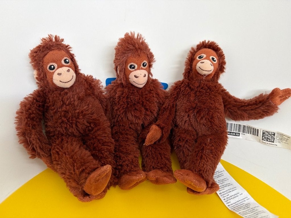 K1939 ikea aap aapje bruin klein formaat djungelskog, Ophalen of Verzenden, Zo goed als nieuw, Overige typen